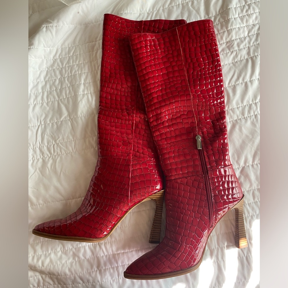 Red High Heel Boot